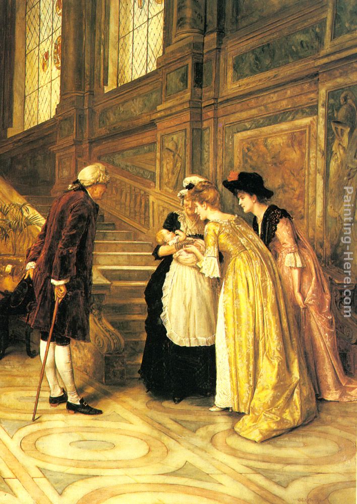 Admiring the Baby painting - George Goodwin Kilburne Admiring the Baby art painting